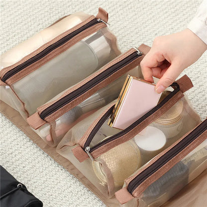 Bolsa de viaje para cosméticos 4 piezas en 1