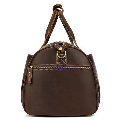 Bolso de viaje plegable de cuero Crazy Horse.