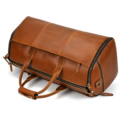 Bolso de viaje plegable de cuero Crazy Horse.